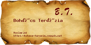 Bohács Terézia névjegykártya